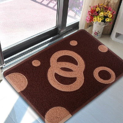 

Qing Wei double color bead non-slip mats home door mat 60 90cm reunion wine red background