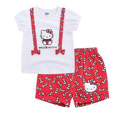 

Hello Kitty Children's Short Sleeve Set Knit Strap Pants Outwear Set KA722BA29W0173