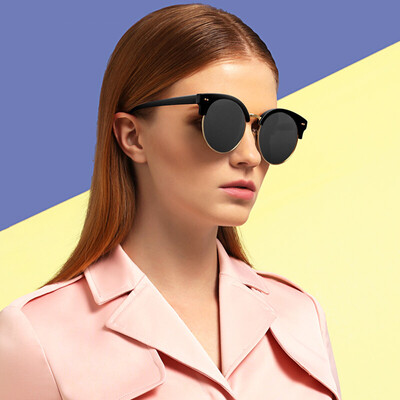

Parsons PARZIN fashion couples polarized sunglasses large frame plate driving sunglasses 9633 black box black gray