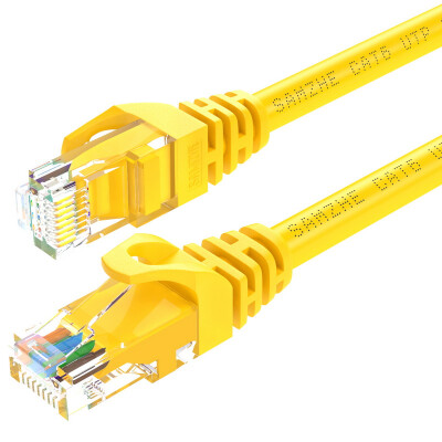 

Shanze (SAMZHE) six types of cable CAT6 Gigabit high-speed network line indoor and outdoor 8-core cable Category 6 computer TV router cable YEL-6100 yellow 10 meters