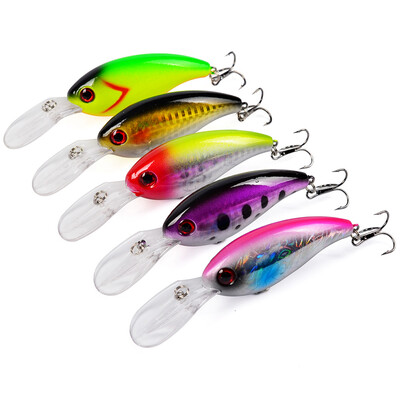 

1PC Crank Fishing Lure 14.19g-0.5oz / 12m-4.72 "Пластмассовая жесткая бас-батская соляная рыбалка Воблер