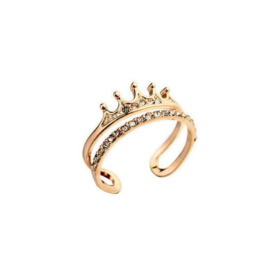 

Yoursfs@ crown studded opening vintage anel CZ Stone rose gold rings for women statement wholesale Free shipping