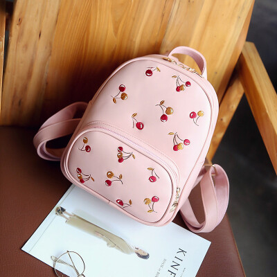 

Women Cartoon Fruit Printing Backpacks Small PU Leather Designer High Quality School Bags For Teenagers Shoulder Bag Backpack