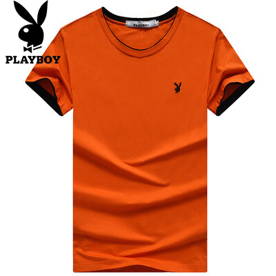 

PLAYBOY Мужская модная футболка с коротким рукавом и V-образным вырезом Летняя новинка 2017 года