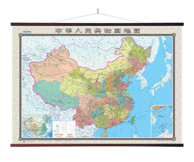 

中国地图挂图（小四全1.8米*1.3米 无拼缝专业挂图）