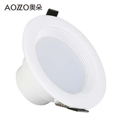 

Austrian house decorated AOZZO LED downlight 8 cm 75 open hole ultra-thin full set of energy-saving living room ceiling lamp hole diameter 85CM is white 3W LD1015C