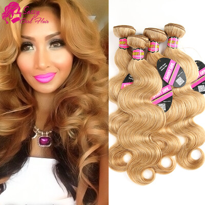 

Brazilian Virgin Hair 4 Bundles Body Waves 27 Honey Blonde Brazilian Hair Weave Sassy Girl Hair Extensions Brazilian Human Hair