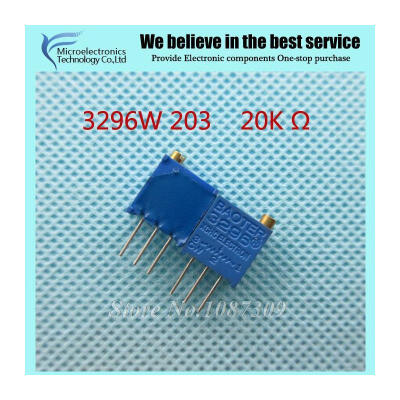 

100Pcs/lot 3296W-1-203LF 3296W 203 20k ohm Top regulation Multiturn Trimmer Potentiometer High Precision Variable Resistor