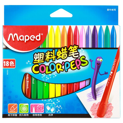 

Maped CH862002 can be rolled at both ends with color plastic crayons 18 color box