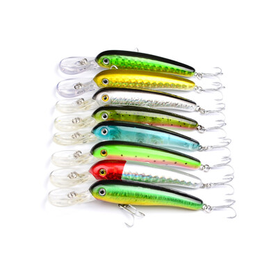 

1PC рыболовные снасти Горячие 3D Minnow Приманка 8 цвета Рыбалка приманки 14g / 11.5cm Рыбалка с высоким качеством Рыбалка с 4 # крючком
