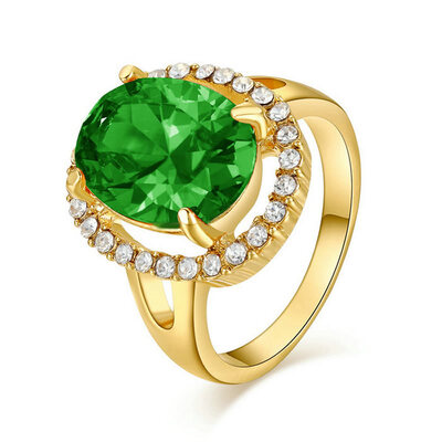 

Yoursfs Free Shipping women jewelry Gold Plating wedding ring Four claws package zircon Gift for her