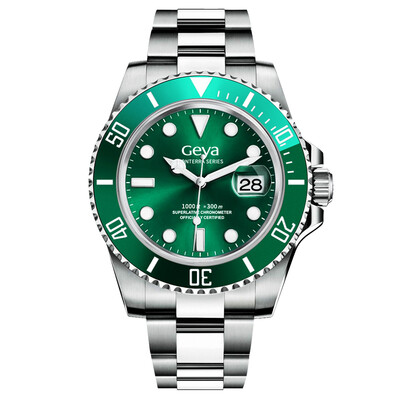 

Gaya (ГЕЯ) зеленый вода призрак Submariner часы 300 метров водонепроницаемых серий автоматического механических мужская форма JD78011GWN