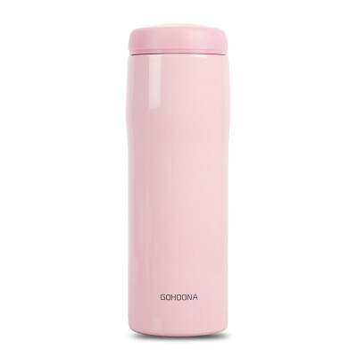 

【Jingdong Supermarket】 GOHOONA High Vacuum Stainless Steel Insulation Cup Lightweight Portable Student Cup Business Office Cup Pink 480ml