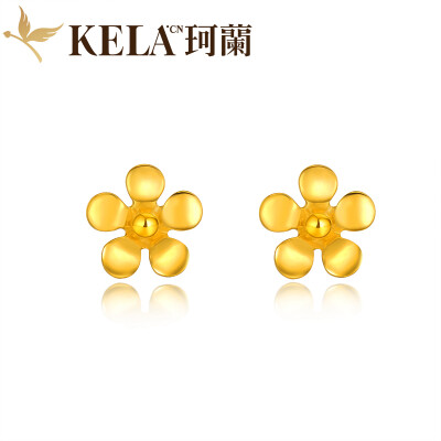 

Kelan 18K golden earrings K gold earrings fashion wild female flowers KLSW031684