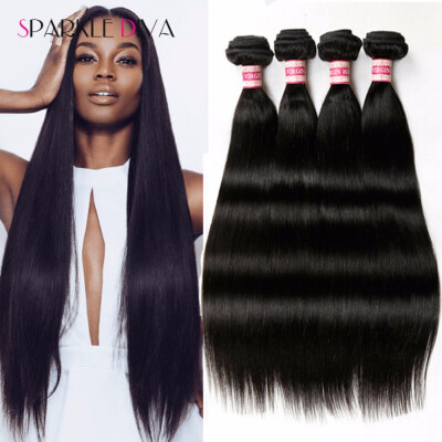 

Sparkle Diva Brazilian Virgin Hair 100% Unprocessed Human Hair Extension Natural Color With Cuticle Aligned in Same Directio