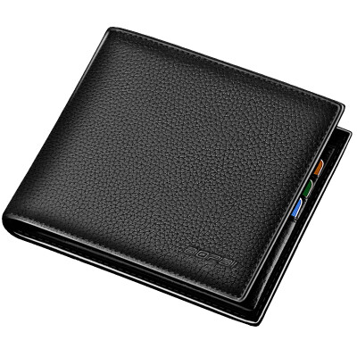 

Bo brand bopai wallet mens suede leather business mens short paragraph casual wallet multi-card position black 715-006492