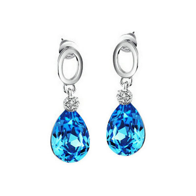 

Yoursfs High-grade AAA zircon earrings water droplets earrings female long paragraph temperament wild earrings&gift boxes
