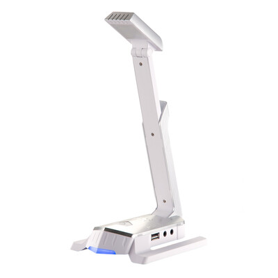 

Inchuo KOTION EACH GS130 mini LED lamp capacitive conference microphone desktop notebook condenser microphone K song YY stereo sound card USB extender black iron gray