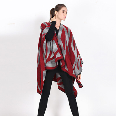 

2017 New Fashion Long Wool Thickness Warmth Scarf Ripple Geometric Pattern Women Cappa Cashmere Shawl Girls Pashmina Gifts