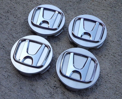

4pcs × 58 мм серебро хром логотип колесо CAP хаб центр HONDA США продавца 58 мм 2,25"