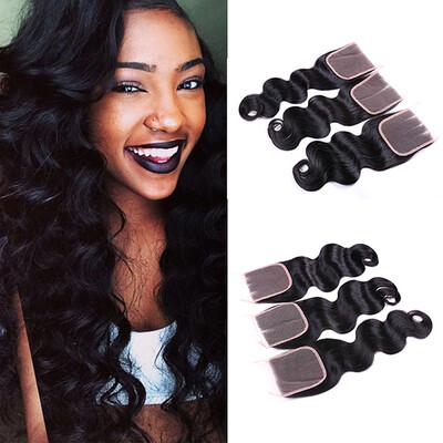 

Good Quality Virgin Peruvian Body Wave Lace Closure44 Cheap Unprocessed Virgin Human Hair FreeMiddleThree Part Lace Closure