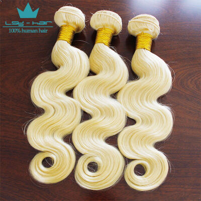 

Grade 7A Blonde Indian Virgin Hair Weave 613# Color Hair Extension Indian Body Wave Blonde Human Hair Extensions 3 Bundles