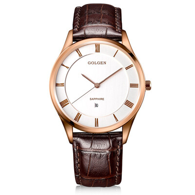 

Gundam (GOLGEN) watch slim leisure section of the British college wind belt waterproof quartz ladies watch couple table female white GN.19091L.RS
