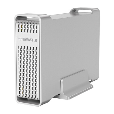 

YottaMaster D35-Pro ​​полностью алюминиевый 3,5 дюйма SATA3.0 USB3.0 HDD Enclosure серийный настольный блок жесткий диск для хранения поддержки 10TB жесткого диска серебра