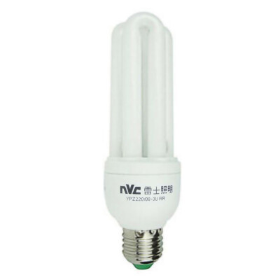 

Jingdong Supermarket NVC lighting NVC energy-saving lamps E27 big mouth 3U8W6500K daylight color white