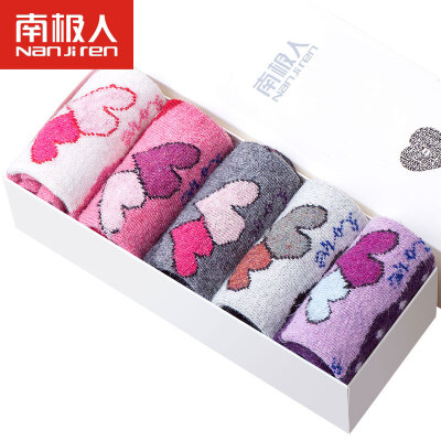 

Antarctic socks female socks rabbit wool socks warm socks thickening female socks socks 5 pairs of mixed suit N8F5X female models small love all