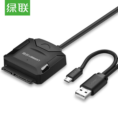

Зеленый (UGREEN) Конвертер USB2.0 в SATA с OTG 2,5 / 3,5-дюймовым кабелем жесткого диска USB-кабель для передачи данных для ноутбука
