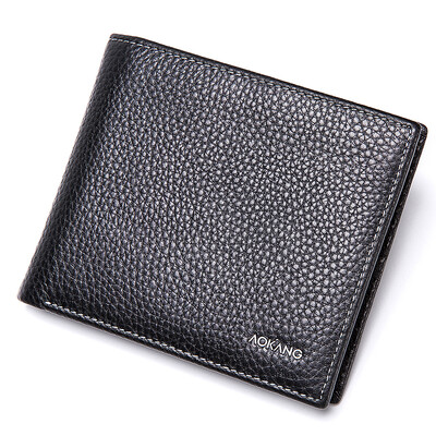 

Aokang Men&39s Wallets Head Cowhide Dolls Men&39s Multi Cardholders Men&39s Short Sleeves Dolls 8731705023 Black