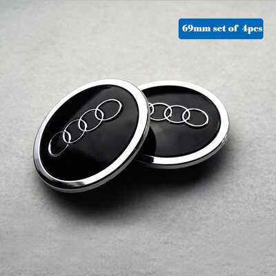 

New 4Pcs 60MM 4B0601170 Wheel Center Hub Caps Emblem For Audi A3 A4 A6 S8 Q3 TT