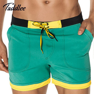 

Taddlee Brand Men's Swimwear Swim Beach Board shorts swim trunks Swimsuits Bathing Suits Men Swimming Boxer Surf Wear Gay