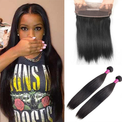 

Indian Pre Plucked 360 Lace Frontal Closure Natural Hairline Indian straight 360 Lace Band Frontal Closure with straight Hair