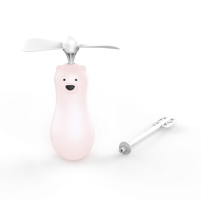 

Emie creative fun multi-function small white fan palm small fan handheld mini fan portable cute little fan pink