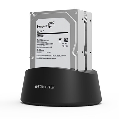 

Двойной YottaMaster K200U3-C положение USB3.0 жесткое сиденье 2,5 / 3,5 дюйма от базовой копии SATA / SSD Серийное HDD Enclosure внешний жесткий черный картридж поддержки 10TB