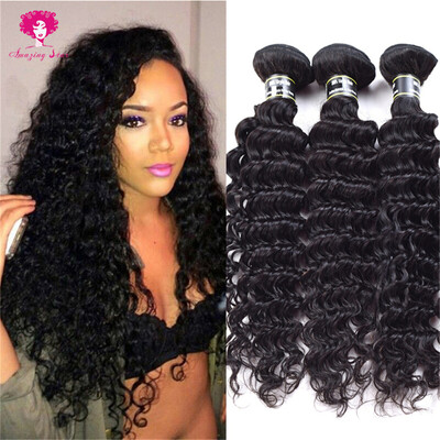 

Unprocessed 7A Mongolian Virgin Hair 3 Bundles Mongolian Deep Wave Hair Tangle Free Crochet Human Hair Extensions Fast Shipping