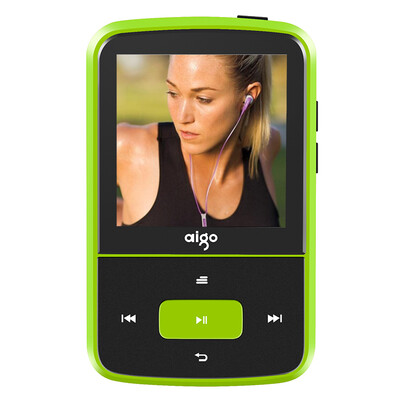 

Patriot (aigo) mp3-плеер MP3-107 мини-музыкальный плеер mp3 студия высококачественный звук работает спортивный пояс с зажимом клип легкий свет 8G память зеленый