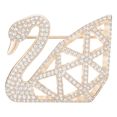 

SWAROVSKI Swarovski Facet Swan Rose gold female swan brooch 5297353