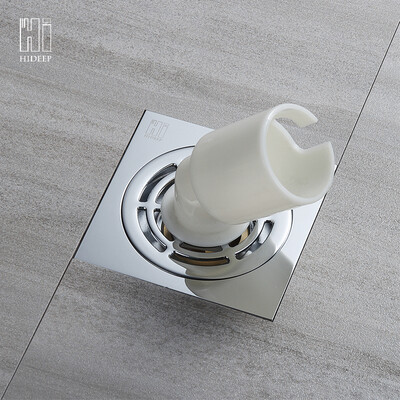 

HIDEEP pure brass Square round floor drain
