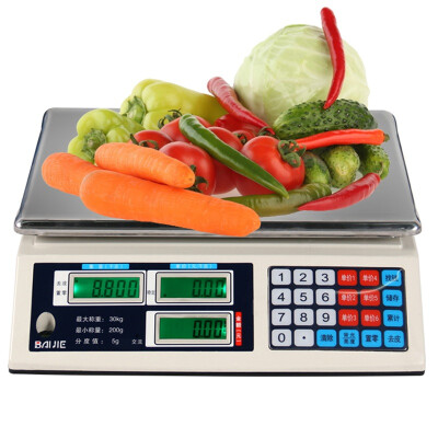 

Jingdong supermarket] Baijie (Baijie) fruit and vegetable price scale HJ-3018 kitchen electronic table called 30KG concave