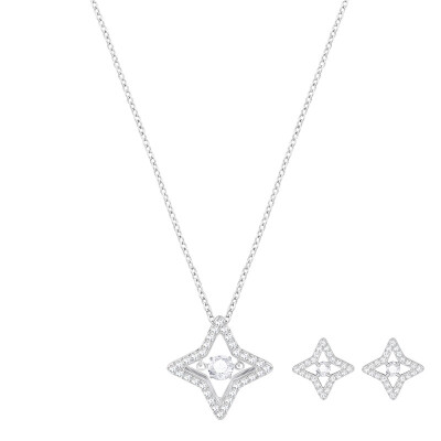 

SWAROVSKI Swarovski Игристое белое женское новое ожерелье серьги костюм 5349667