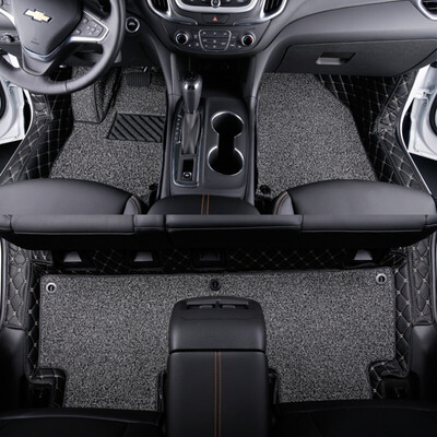 

Huashi Chevrolet explorer mats surrounded by leather mats environmentally-friendly car mats explorers special-purpose mats luxury models double-layer wire ring black rice noodles