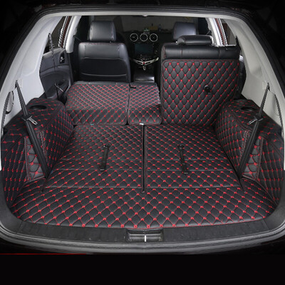 

Huazha BYD S7 trunk mat BYD s7 full surrounded leather tail box pad S7 car trunk mat modified BYD s7 special sports black six-piece