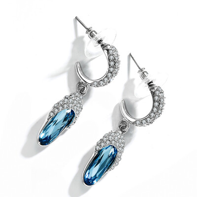 

T400 "Ode to Joy 2" Fan Shengmei earrings with Swarovski element crystal earrings