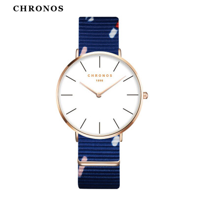 

Women Fashion Watches 2017 Unisex Nylon Watches CHRONOS Rose Gold Ladies Elegant Clock Men Simple Wrist Watch