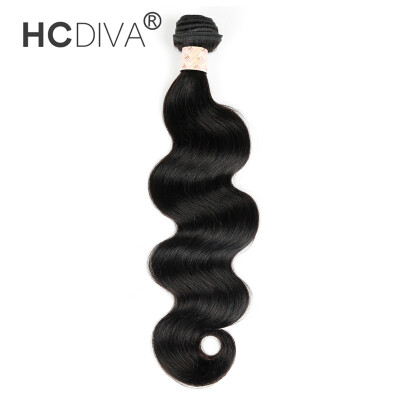 

New 100% Human virgin Hair Weave HCDIVA Hair Unprocessed Brazilian Body Wave 1Pc Cheap Hair Bundles