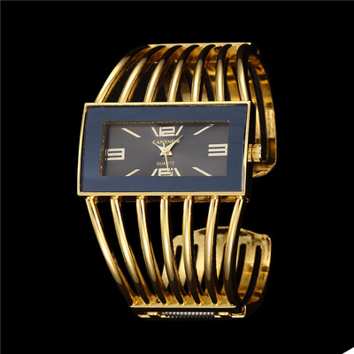 

Роскошные тапочки Женские часы Женская мода Браслет Bangle Кварцевые стальные часы Девушки Часы Подарки