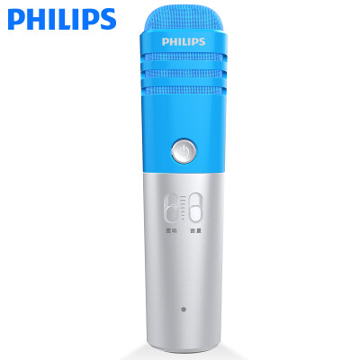 

Philips (PHILIPS) K38002 микрофон для мобильного телефона, чтобы спеть все песни K универсальный микрофон Apple Andrews конденсаторный микрофон звуковой компьютер K песня молодежный издание морской волны синий